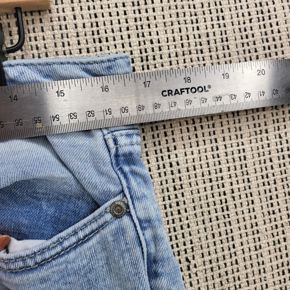 Soho Jeans Pants Womens 10 Light Wash High Waist Cropped Distressed Frayed Hem - Picture 3 of 6